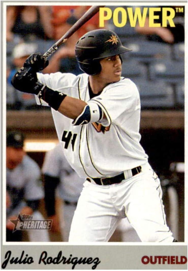 2019 Topps Heritage Minors #121 Julio Rodriguez RC Rookie West Virginia Power Baseball Trading Card
