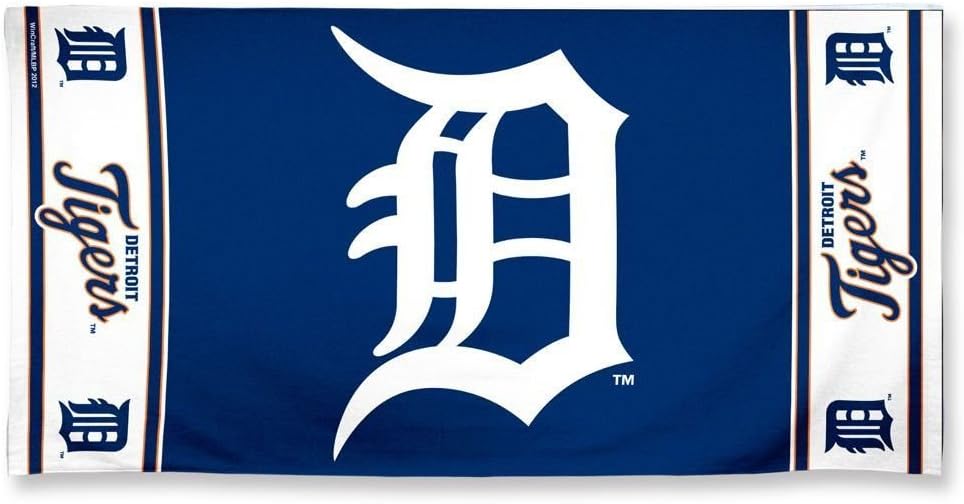 MLB Detroit Tigers Beach Towel, Team Color, One Size