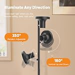 SIBRILLE 36W LED Tree Floor Lamp, Super Bright Standing Lamp with Remote & Touch Control, 4 Color Temperatures,3 Rotatable Lights, Dimmable Floor Lamps for Living Room, Bedroom, Office