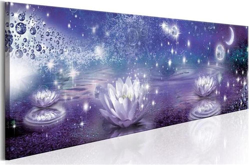 Diamond Painting Lotus Broderie Diamant pour Déco Chambre Adulte DIY