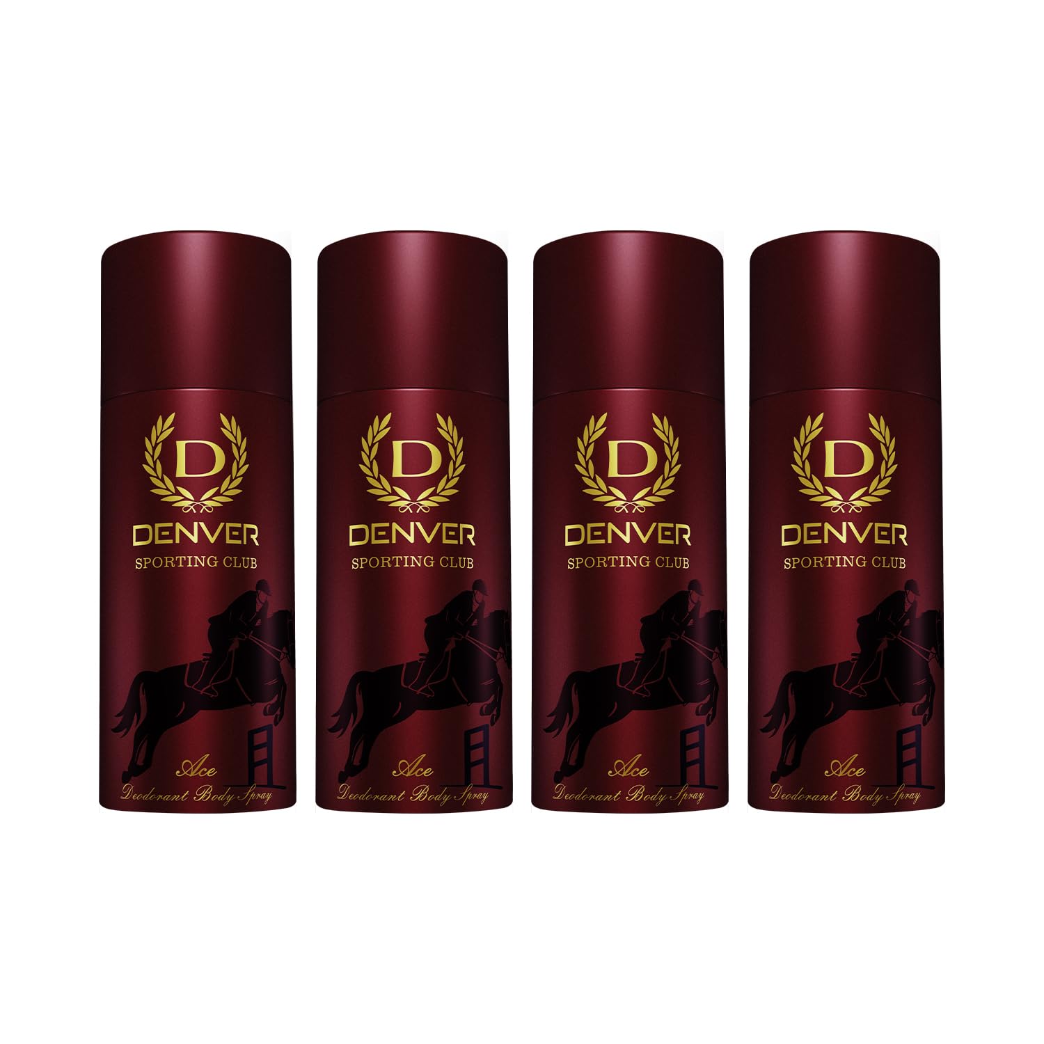 Denver ACE Deodorant For Men, 165 ML Each, Pack of 4|Long Lasting Deodorant For Men