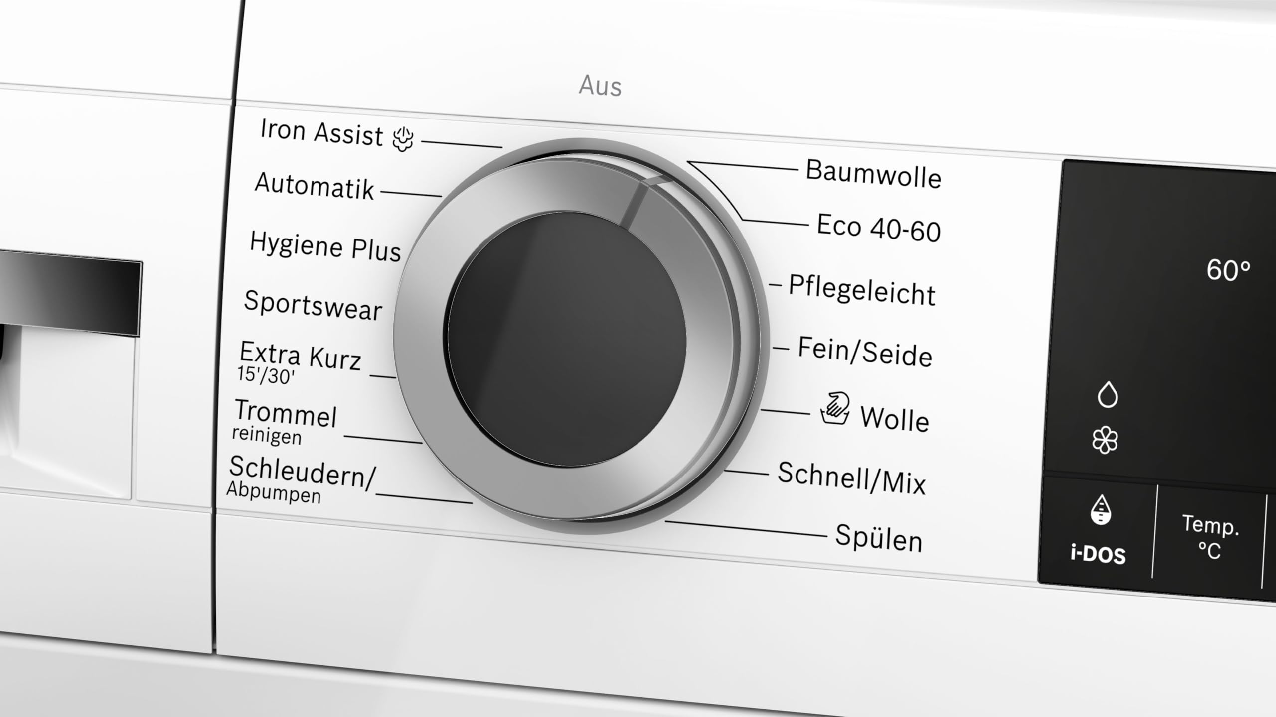 Bosch Serie 6 Waschmaschine 9 kg 1400 UpM Fleckenautomatik WGG244F40 | i-DOS vollautomatische Flüssigwaschmittel-Dosierung, langlebiger bürstenloser Motor, Knitterschutz per Iron Assist Dampf