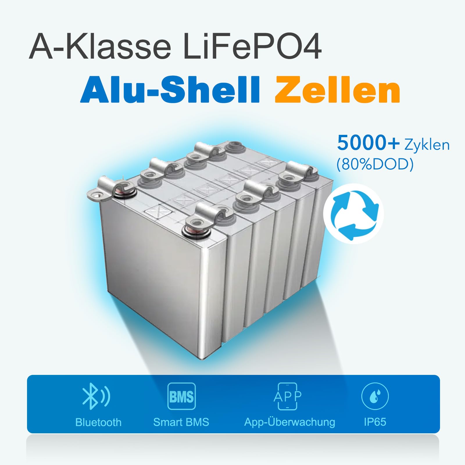 EPEVER Batteria al litio LiFePO4 12,8 V, 100 Ah con BMS e app integrate, auto-riscaldamento inferiore a 0 °C, celle LiFePO4 classe A, adatta per camper, barche, campeggio, roulotte, accumulo di
