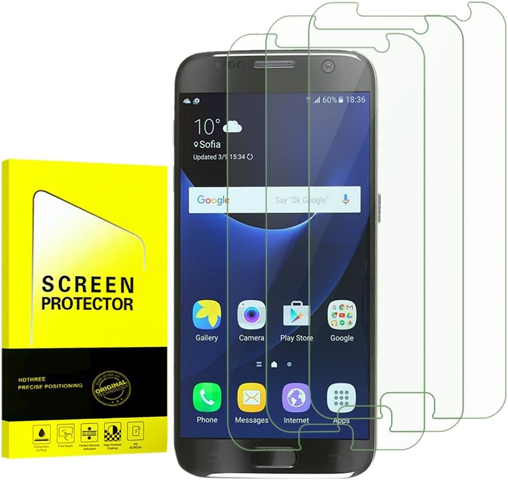 XALER rgy-assfghgfh Samsung Galaxy S7 Clear Tempered Glass Screen Protector [Anti-Bubble][9H Hardness] Screen Protector Screen Protector for Samsung Galaxy S7 3-Pack.