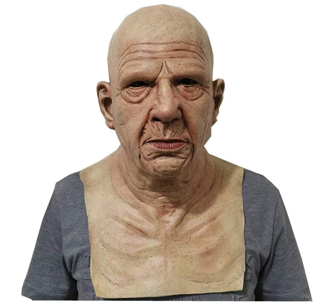 wowobjects® Realistic Old Man Mask Wrinkle Face Human Mask Halloween Novelty Skin Creepy Costume Party Latex Full Head Mask (B0CL9T6RKL) Amazon Price History, Amazon Price Tracker