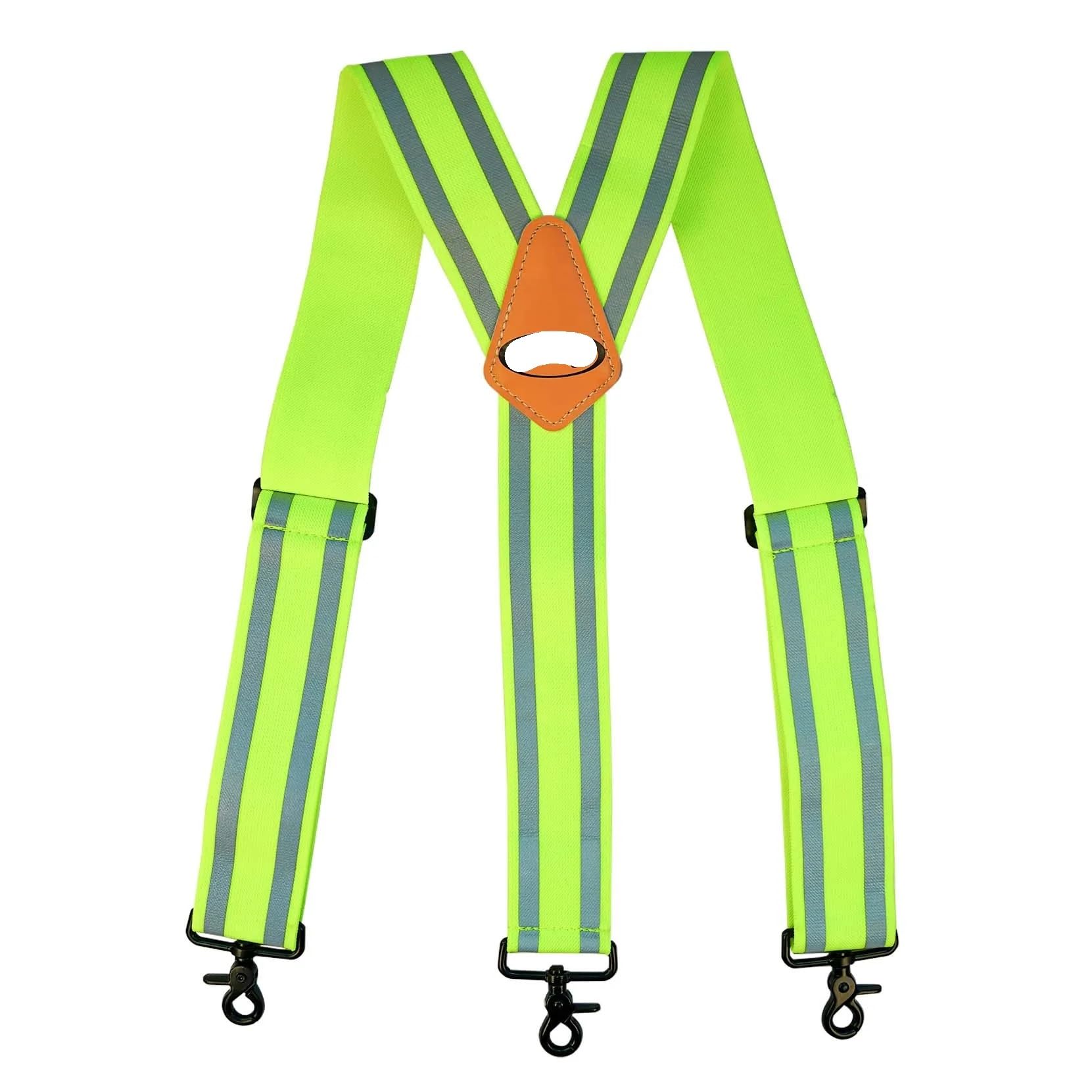 Reflektierende Sicherheits-Hosenträger | Arbeits-Y-Hosenträger mit reflektierenden Hi-Viz-Streifen for Halten von Werkzeuggürtel-Hosenträgern Für Radfahren und Joggen