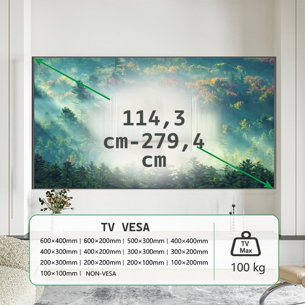TiTon Double 100 cm - Soporte de Pared para TV con Brazo articulado