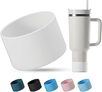 Vista 11 de REUZBL Funda de silicona para botellas Stanley de 20-40oz, termos Hydro Flask, termos Simple Modern, termo Iron Flask, termos similares, accesorio