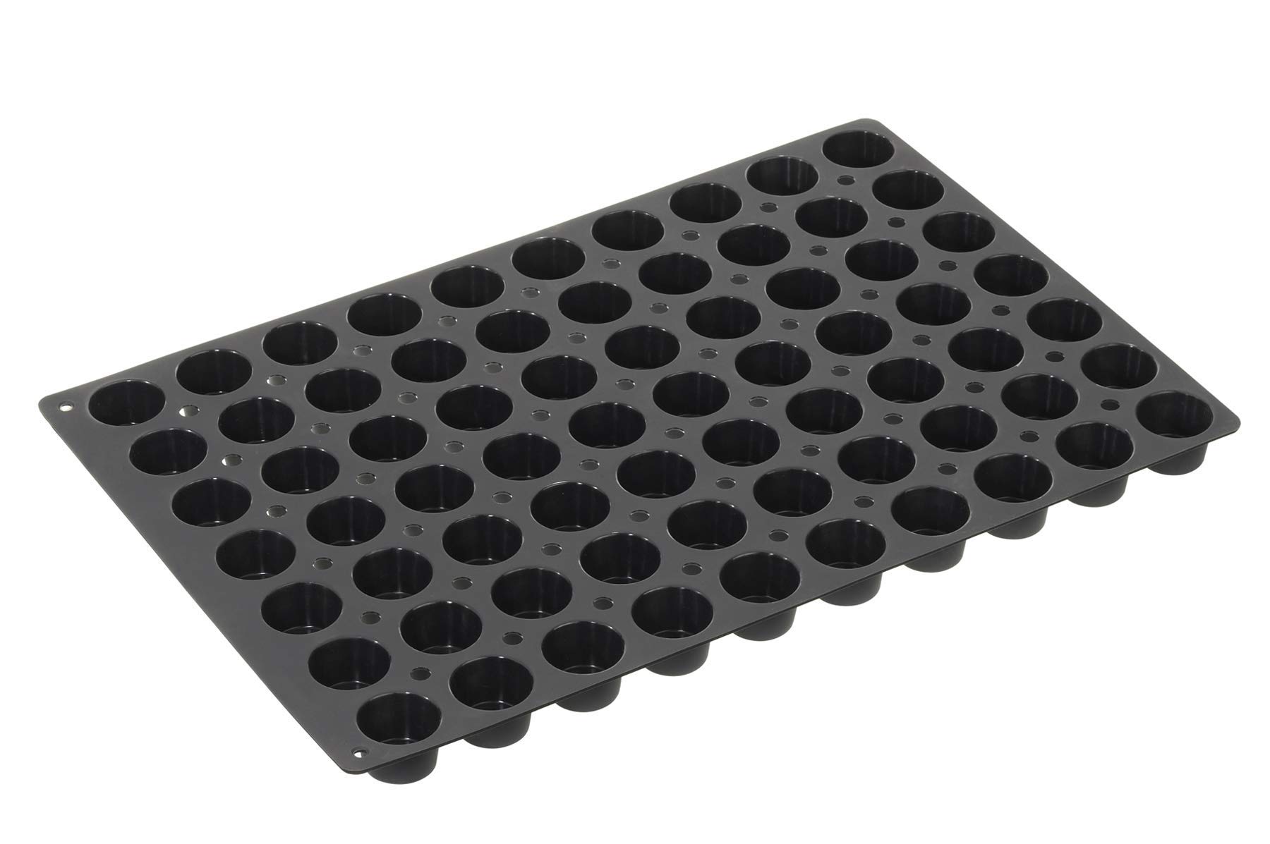 Lurch 67106 FlexiGastro Backform aus 100% BPA-freiem Platin Silikon 70er Minimuffin, schwarz, 60 x 40 cm, Gastronomie