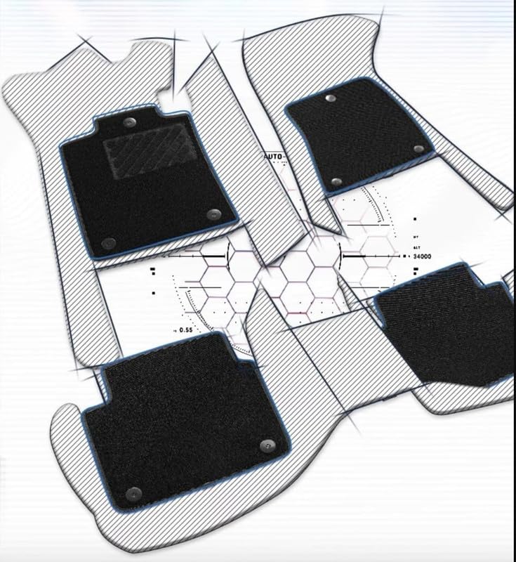 Image of 9D Car Floor Mat Full Set for E Bella Electric (5-Seater) || Luxury Leather with Grass Mat Complete Set || 100% Waterproof and Washable || Color : (Coffee)