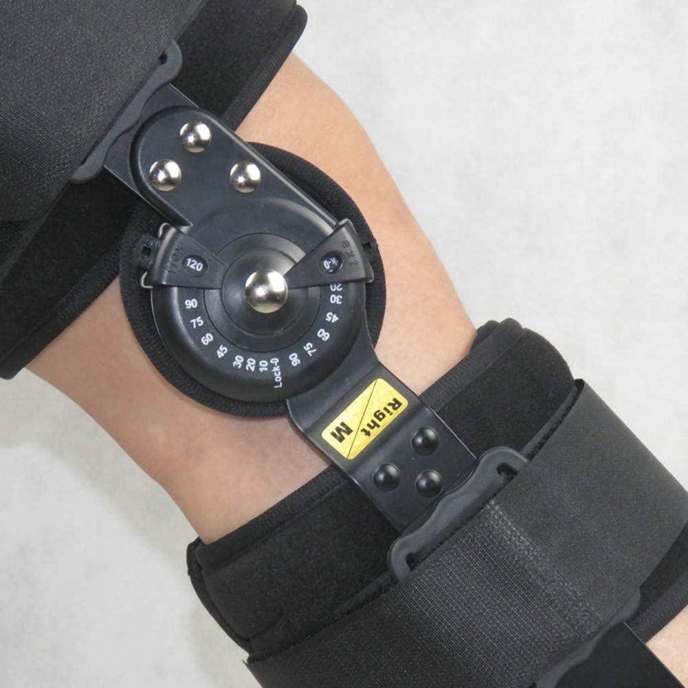 Rodilleras menisco y ligamento para Artritis Soporte de Rodilla de Rodilla a bisagras estabilizador de Rodilla for la lágrima de acl o menisco, rótula (Size : Left)