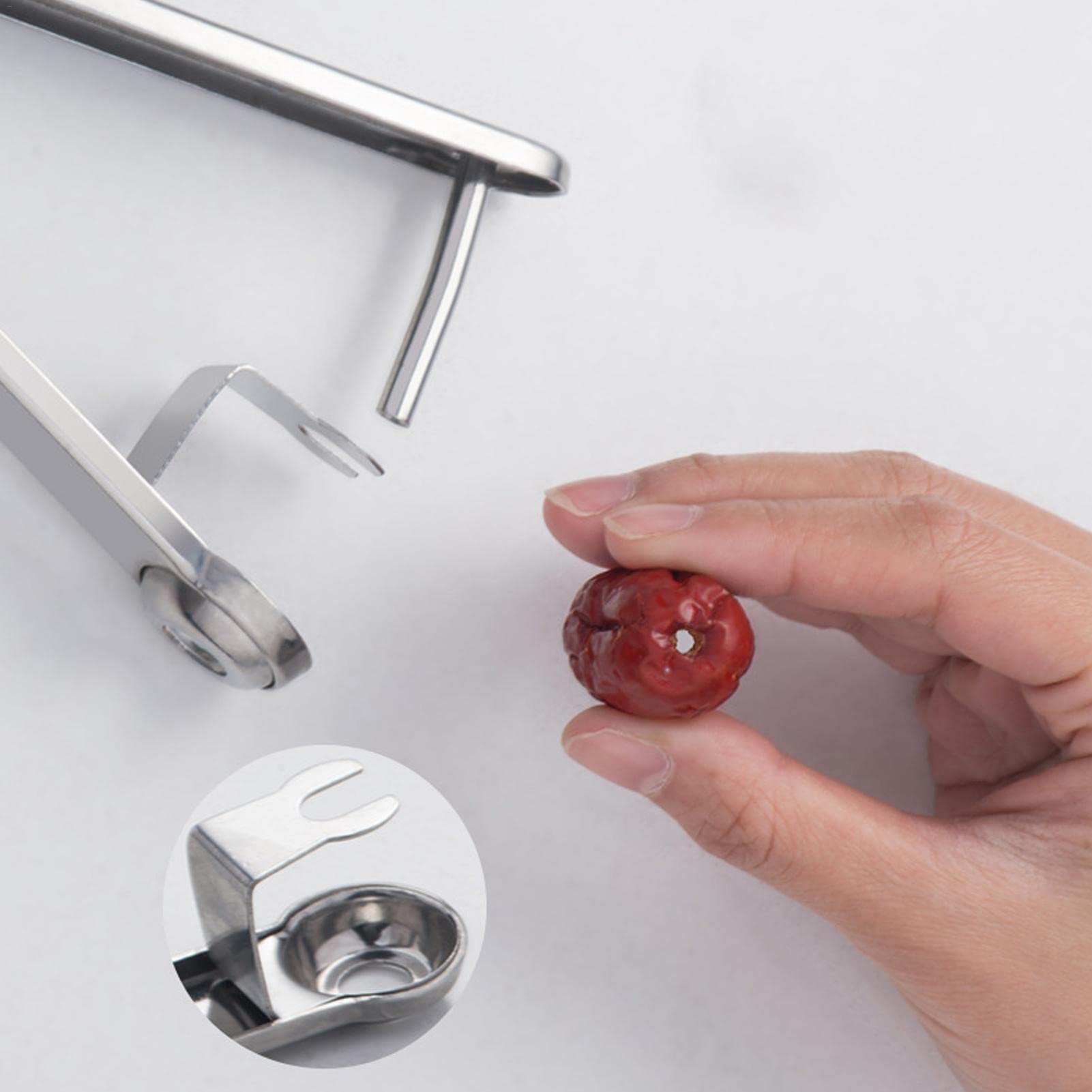 5 Stück Kirschentkerner Werkzeug | Olivenentkerner Werkzeug Kirschentkerner Entkerner Entkerner Kernentferner Edelstahl Konstruktion Platzsparend Lock Design