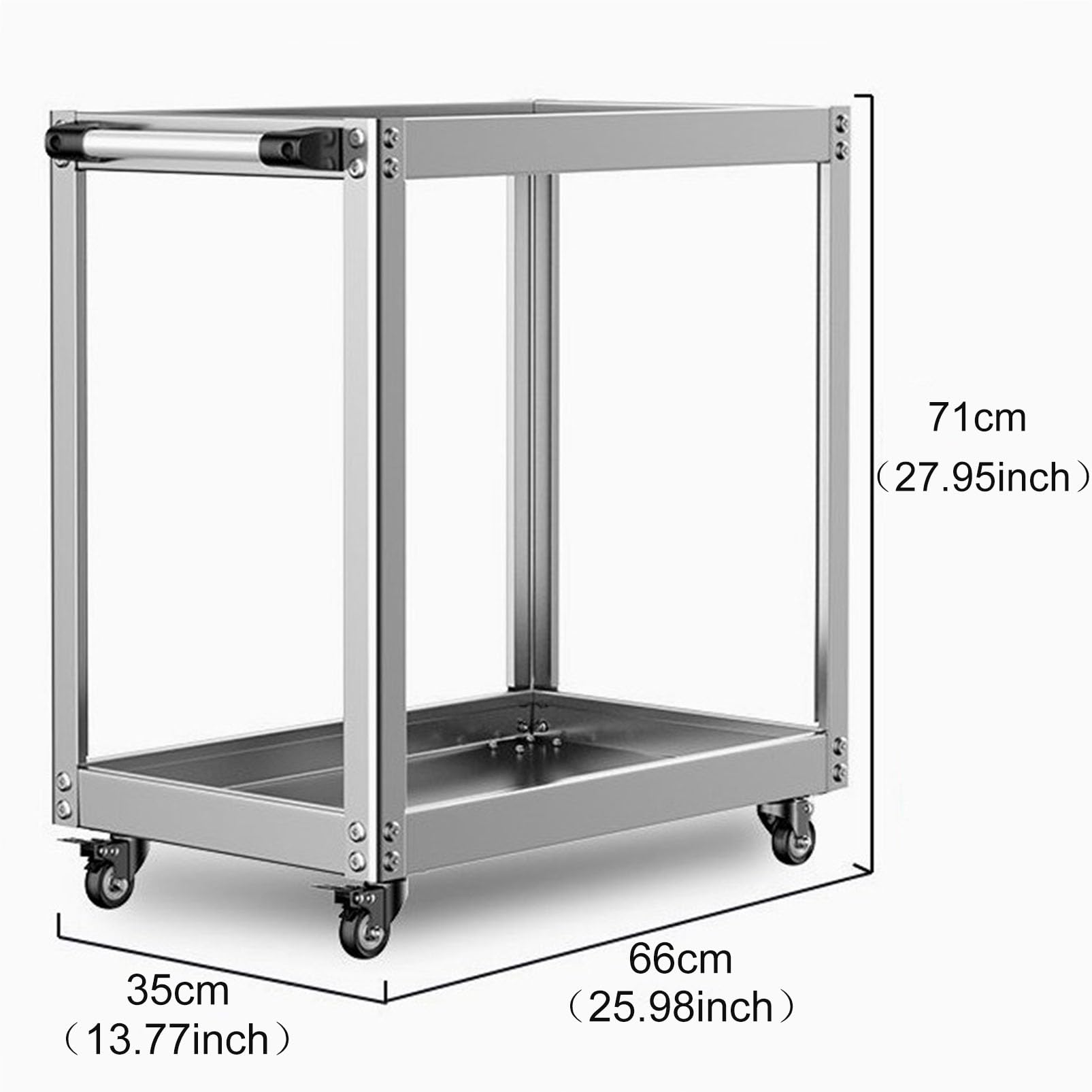 Carrello portautensili in acciaio inox resistente con ruote, organizer per attrezzi meccanici, grande capacità, per garage, magazzini e officine