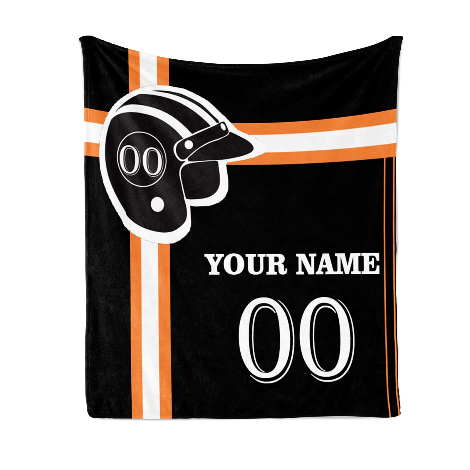 Manta personalizada con nombre de número: mantas de béisbol personalizadas de franela deportiva para amigos de la familia, año nuevo, para sofá, dormitorio