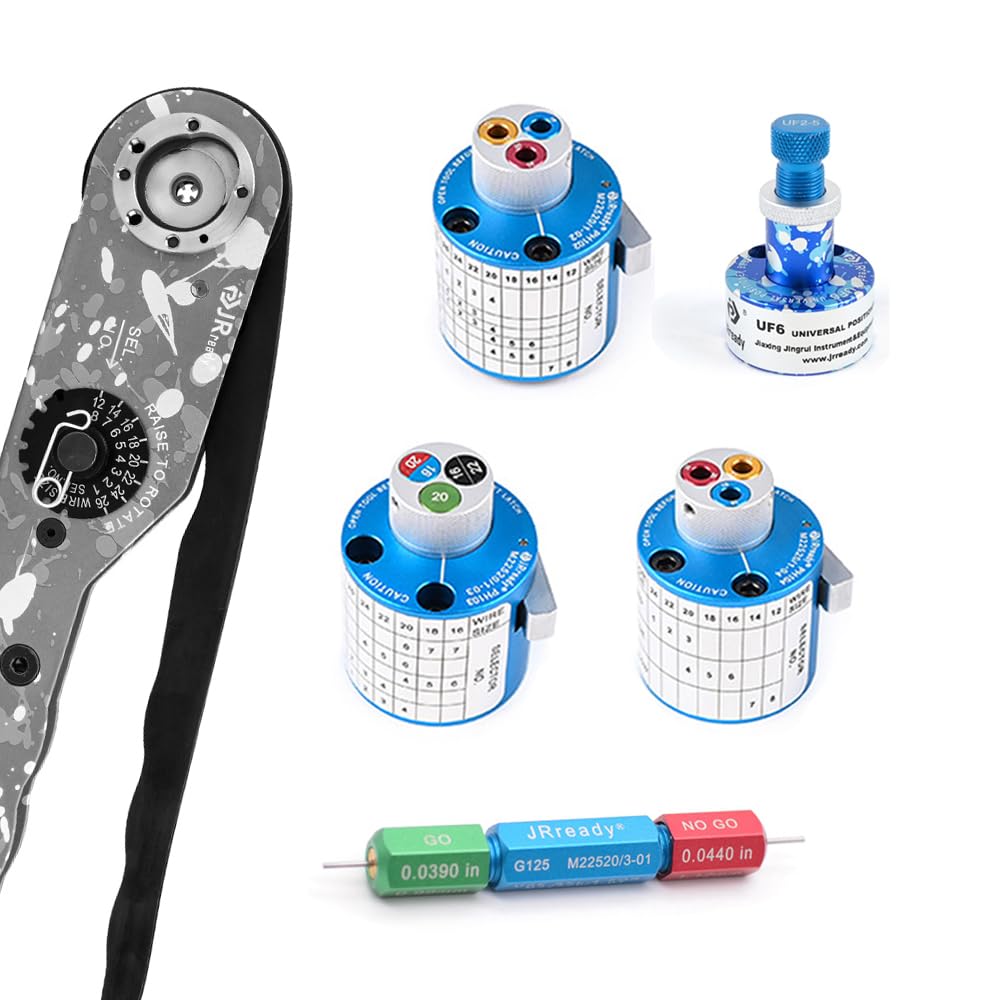 - JST1515-ASF1 M22520/1-01 Crimping Tool Kit MIL Connector Barrel Terminal Heavy Duty Wire Crimper NEW-ASF1 & PH102 PH103 PH104& UF6-UF2-5 M22520/1-05 Positioner G125 for 12-26 AWG wire harness