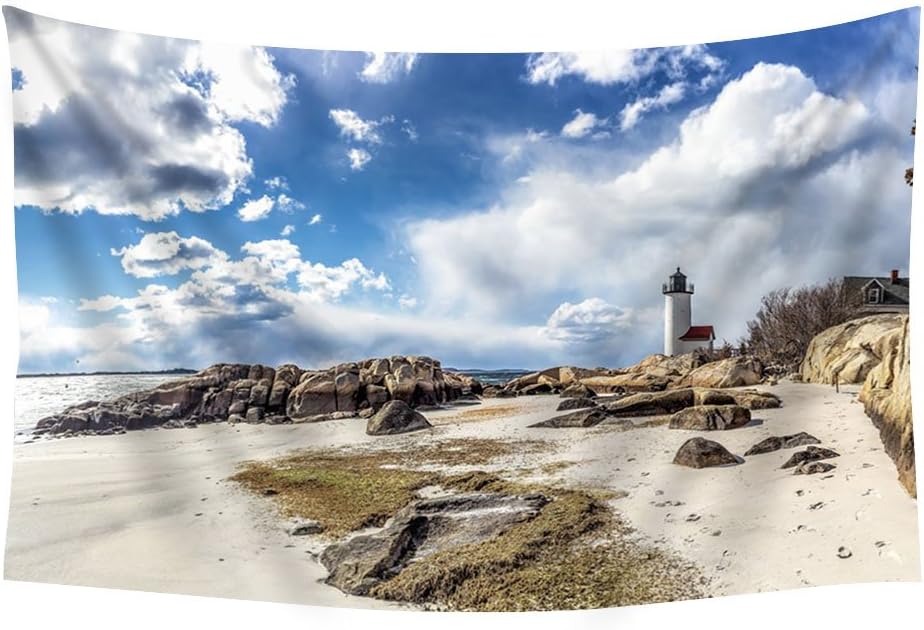 USA Coast Stones Scenery Lighthouses Wall Tapestry Art