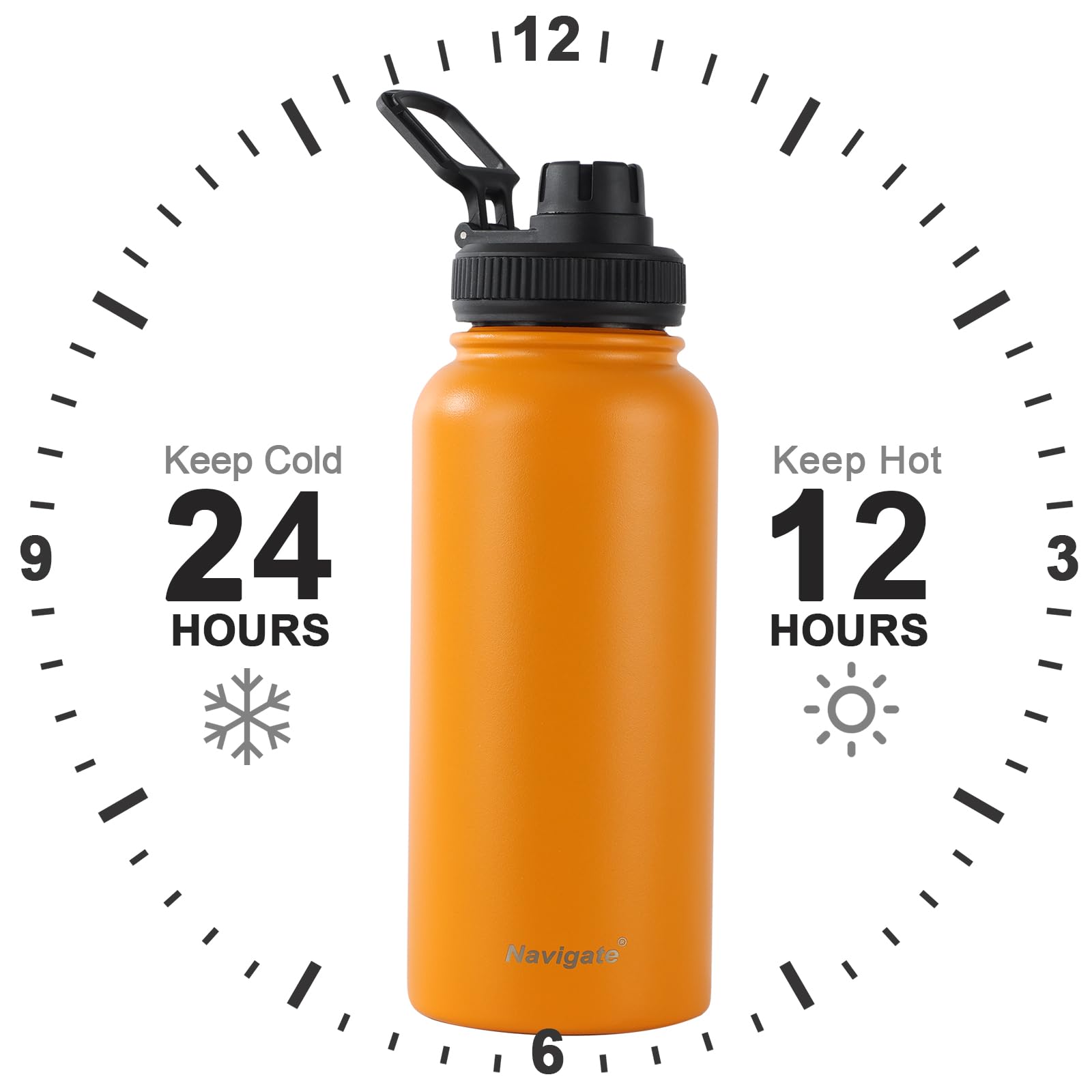 Amazon.com: Navigate 32 oz Insulated Stainless Steel Sports Water