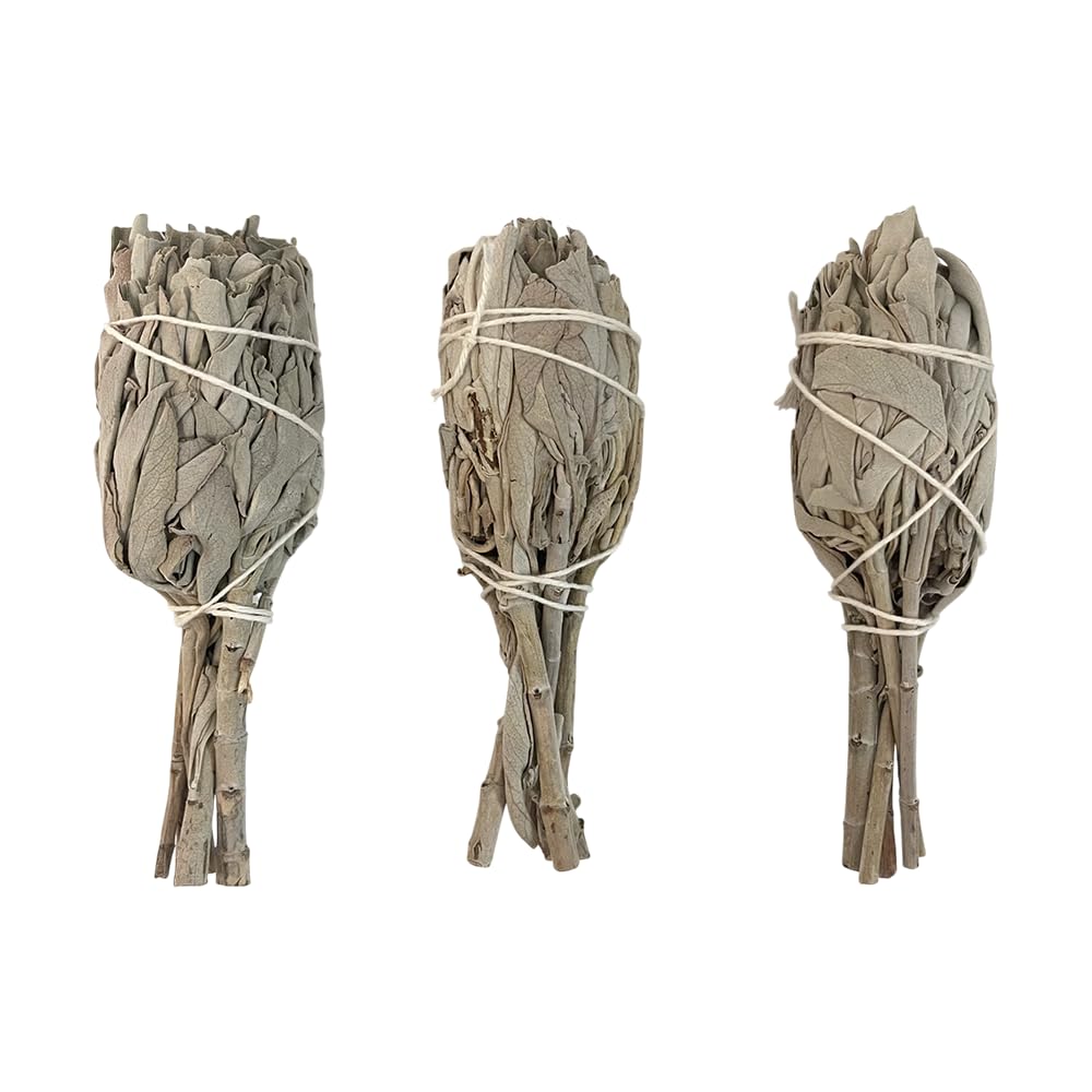 Vie Grey Smudge Stick, Torch White Sage 4", Pack Of 3