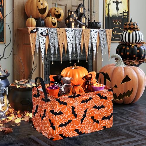 Image of Rectangle Gift Shelf Nursery Storage Basket Laundry Hamper Storage Box and Bins for Home Clothes with Handles
