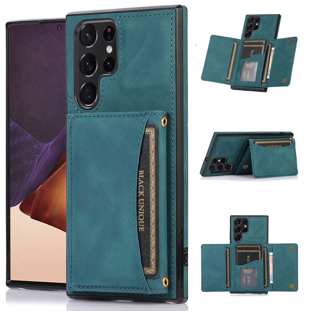Étui bleu pour Galaxy S20 triple pli protection intégrale et fonction support vidéo - 7