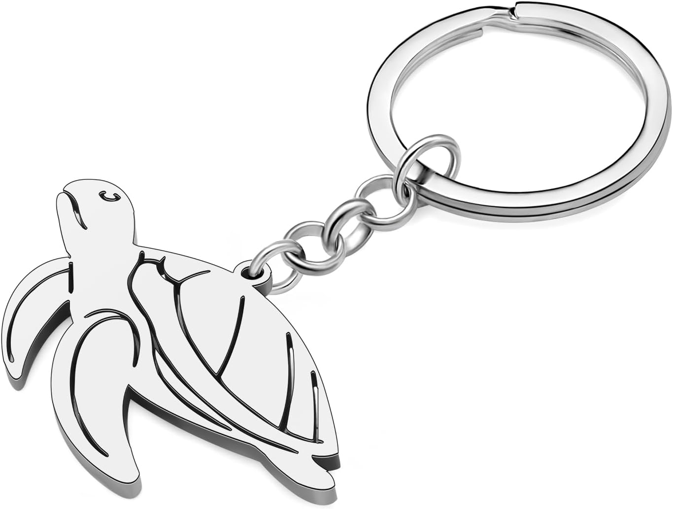 Stainless Steel Sea Turtle Keychain Hawaiian Beach Ocean Animals Car Keys Keyring for Women Wallet Charms Gifts - Image 2