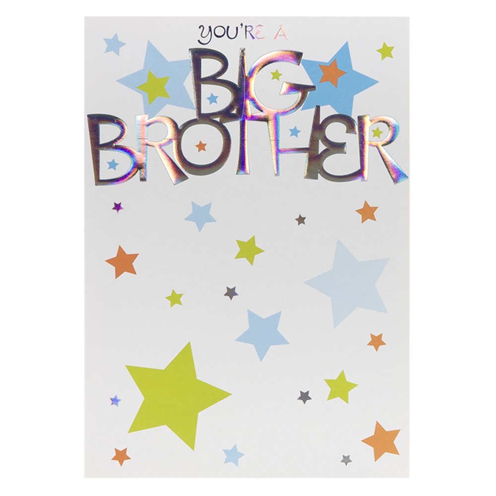 Hallmark New Baby Card For Brother 'I'm a Big Brother' - Medium [Old Model]