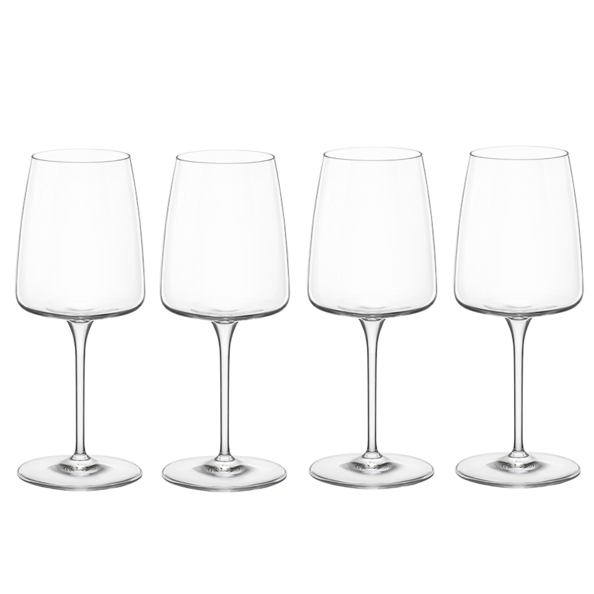 Planeo 12.75 oz. White Wine Glasses, Clear, Set of 4