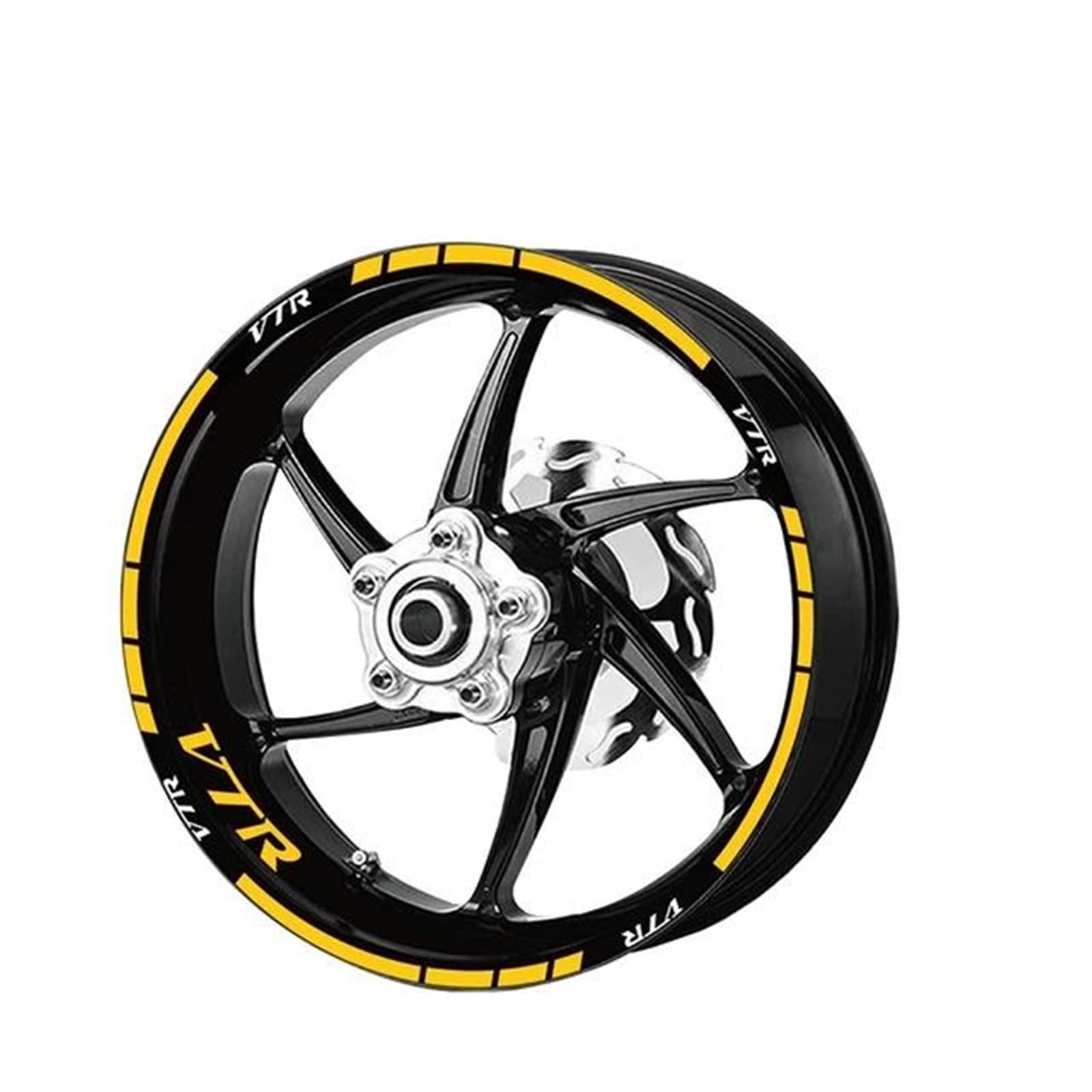 Motorcycle Tire and Rim Decorative Reflective Combination Wheel Decals Sticker Set for VTR VTR 1000 1000f Wheel Rim Sticker(Color4)