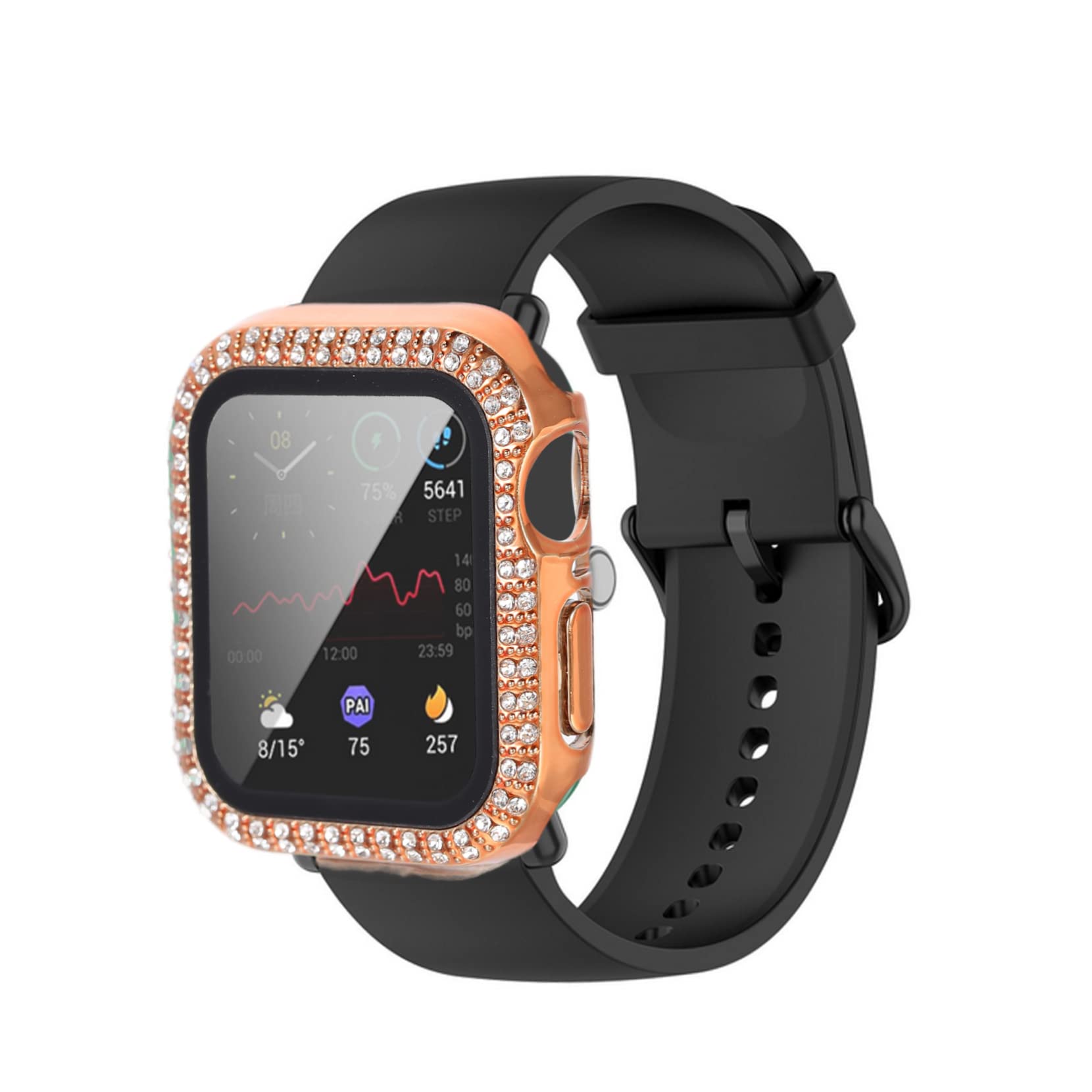 Housoutil 2 Sets – Kratzfeste Smartwatch-hülle Glitzernde Uhrenabdeckung Vollständige Zugriffstasten Entfernen Kompatibel Mit 5 Stück X 2