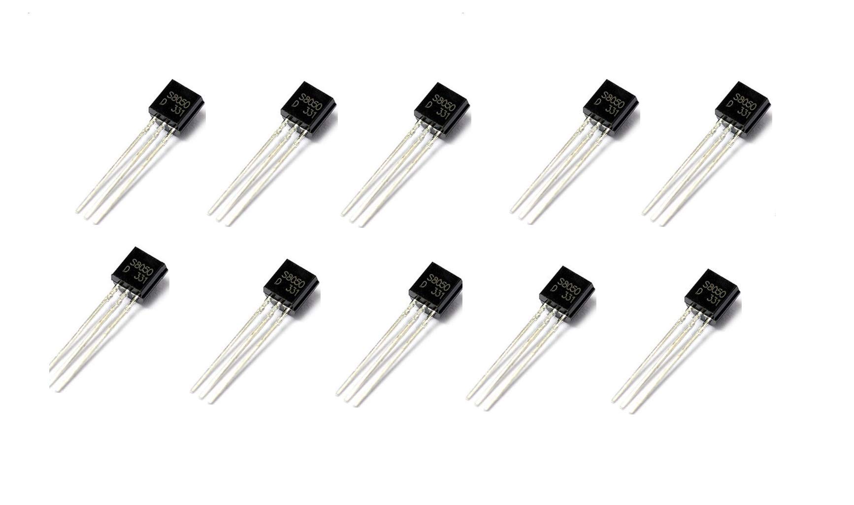 RISARYA S8050 NPN GENERAL PURPOSE TRANSISTOR 20V 700mA TO-92,AMPLIFIER AND SWITCHING TRANSISTOR PACK OF 10PCS