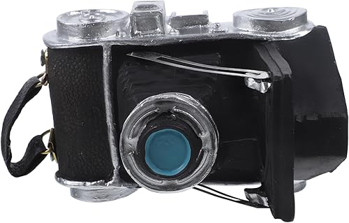 Adorno de modelo de cámara vintage, decoración creativa de resina para el hogar, bar y tienda, accesorio de fotografía retro único, elegante