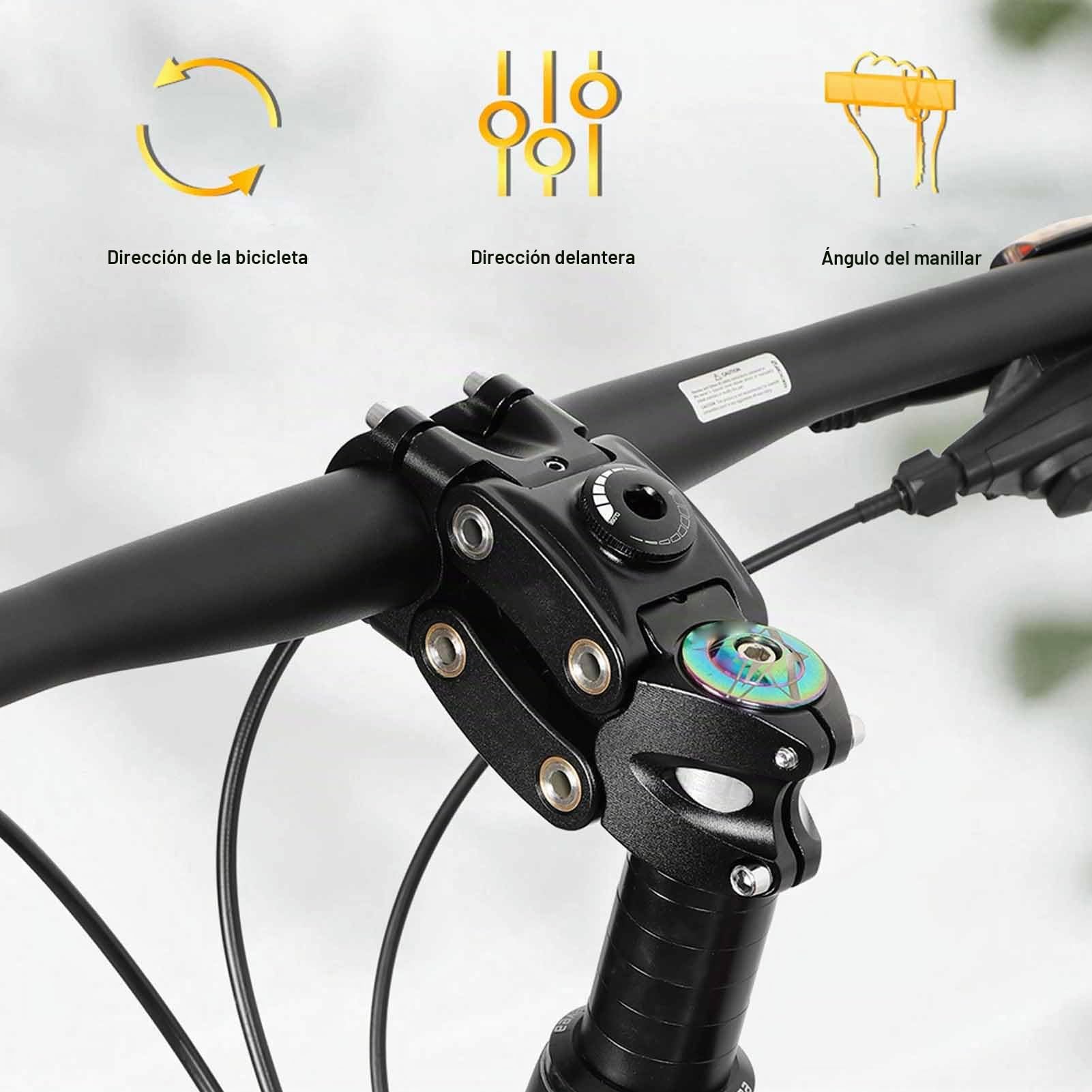 BuyWeek Vástago de Suspensión Vástago de Manillar de Bicicleta, Aleación de Aluminio con Amortiguador