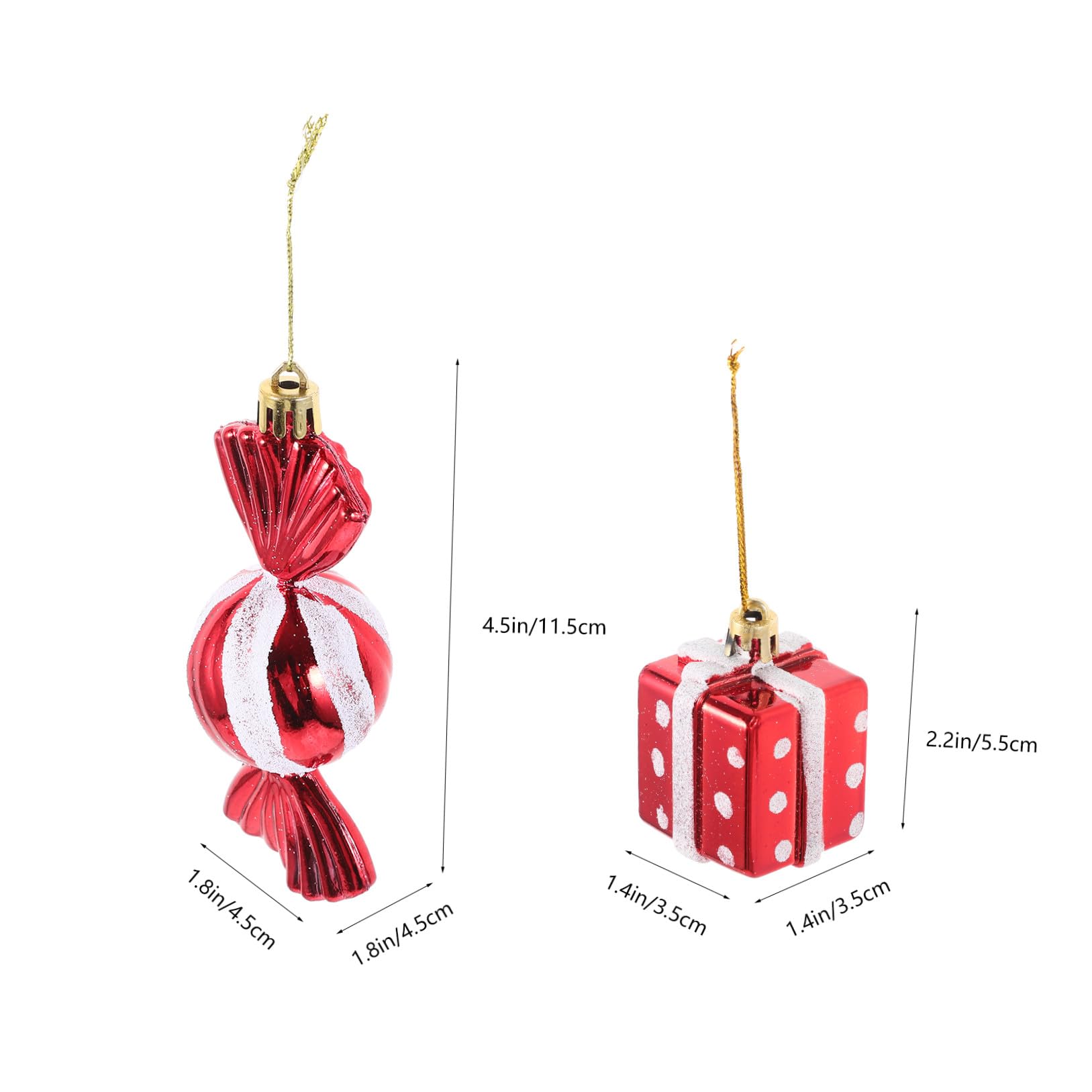 ABOOFAN 20 STK Weihnachtsdekorationen Aus Zuckerstangen Weihnachtsbonbonanhänger Weihnachtslutscherverzierungen Weihnachtsbaum Anhänger Weihnachtsbaumschmuck Christbaumschmuck Plastik