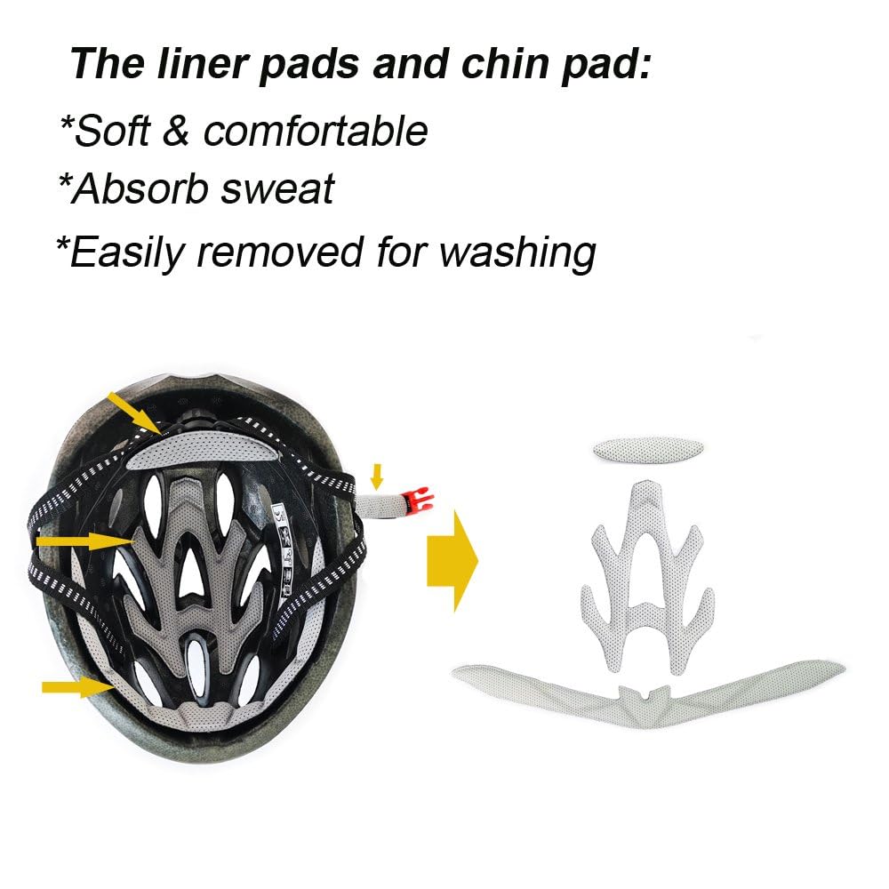 FABSPORTS Light Weight Bicycle/Bike Helmet with Flexible Padding for Kids and Adults, Adjustable Size, for Road & Mountain Cycling/Skating, White 3