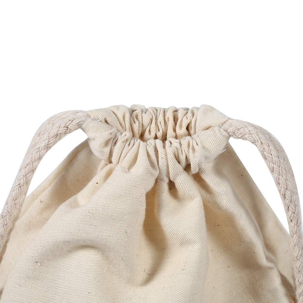 Decorasian Wasmand van jute en katoen, grote en ronde waszak met handgrepen, maat D = 40 cm, L