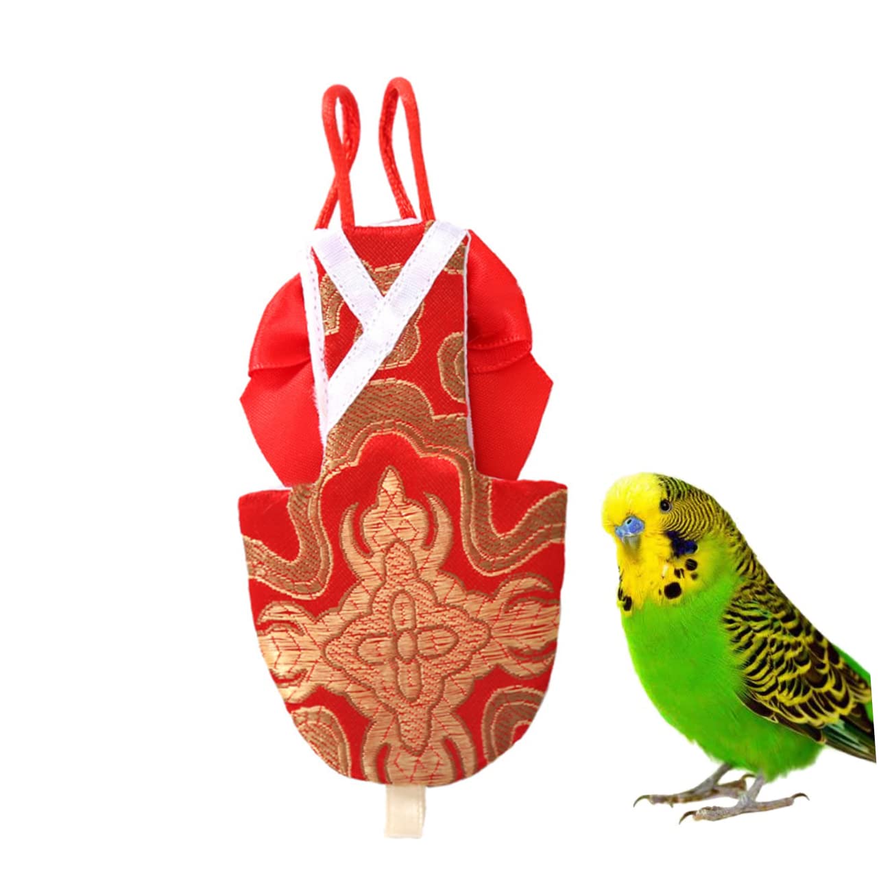 CheWYZ Simpatico Vestito Per Uccelli Pappagalli Smoking Con Papillon, Vestiti Per Uccelli Morbidi Sulla Pelle Per Pappagalli Grigi Africani Parrocchetto Calopsita Conuro Sole (S) (taglia : S - 12