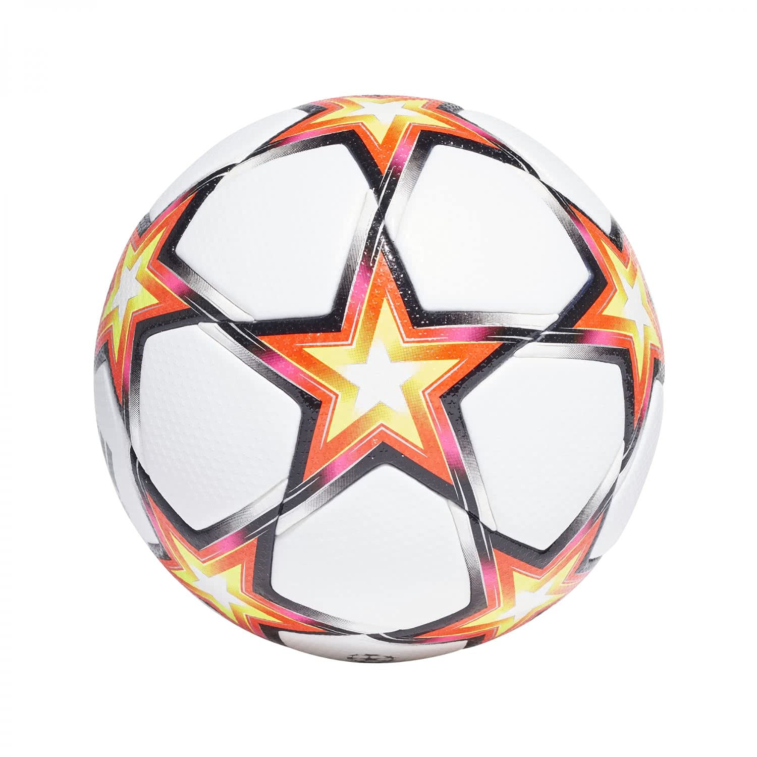 Adidas GU0214 UCL Pro PS Recreational Soccer Ball Unisex Top:White/Solar Red/Solar Yellow/Black Bottom:Shock Pink F18/SILVER Met./Iron Met. 5
