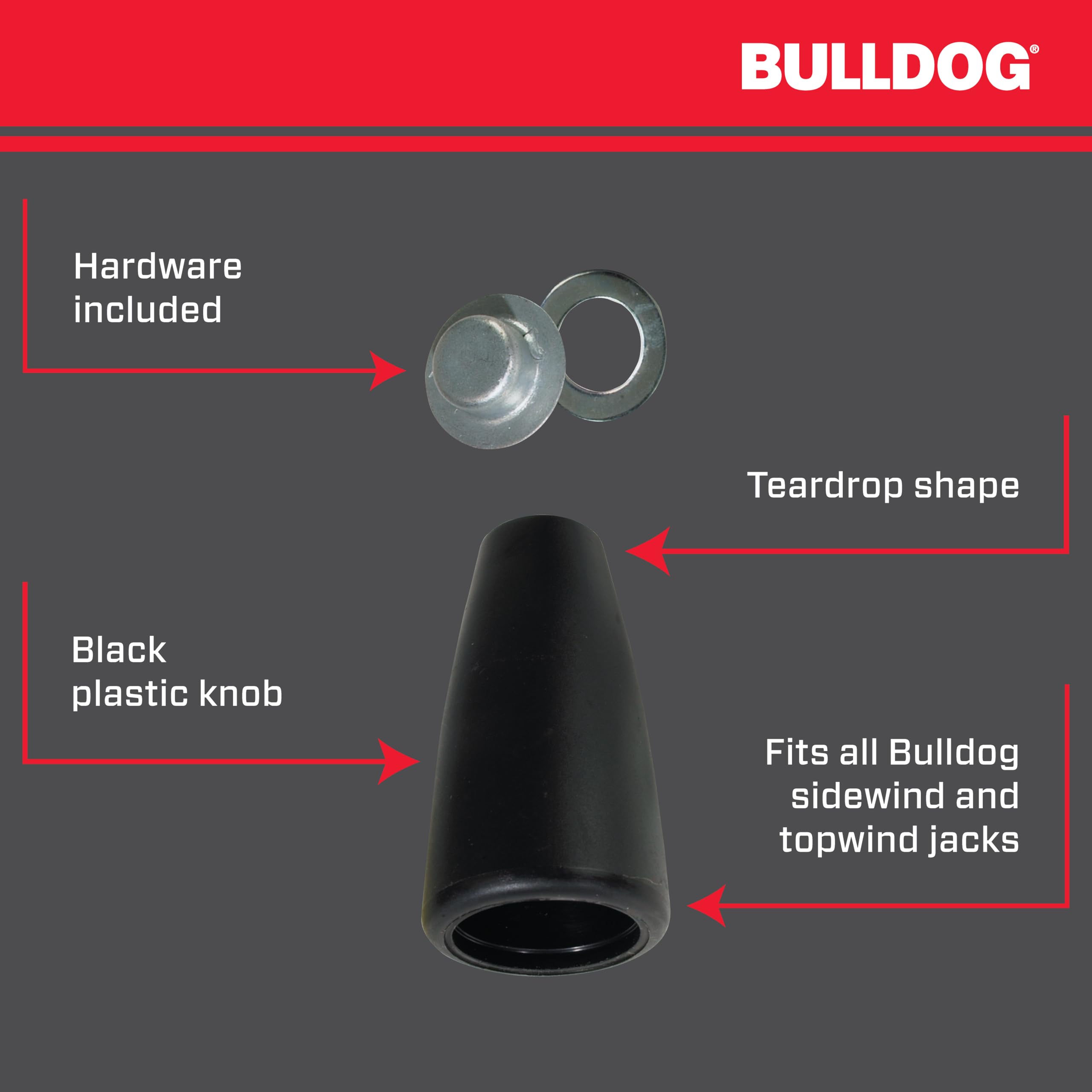 Amazon.com: Bulldog 500248 Trailer Jack Accessory, Black