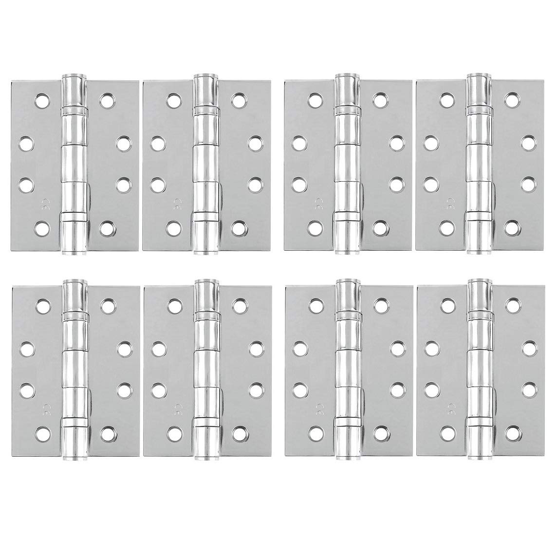 Buy XFORT4 Inch (100mm) Polished Chrome Ball Bearing Hinges, Steel Door
