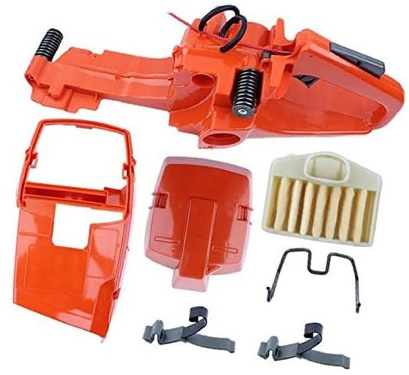 Zbiornik paliwa, filtr powietrza, górny uchwyt pokrywy cylindra, do Husqvarna, 362 365 371 372, piła łańcuchowa nr 503713273,503628001,503627871 Filtr powietrza do kosiarki