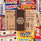 VINTAGE CANDY CO. VALENTINE CHOCOLATE LOVERS FULL SIZE CANDY BAR SNACK GIFT BASKET - PERFECT For Adult, College Student, Military, Teens, Woman, Man, Boy or Girl