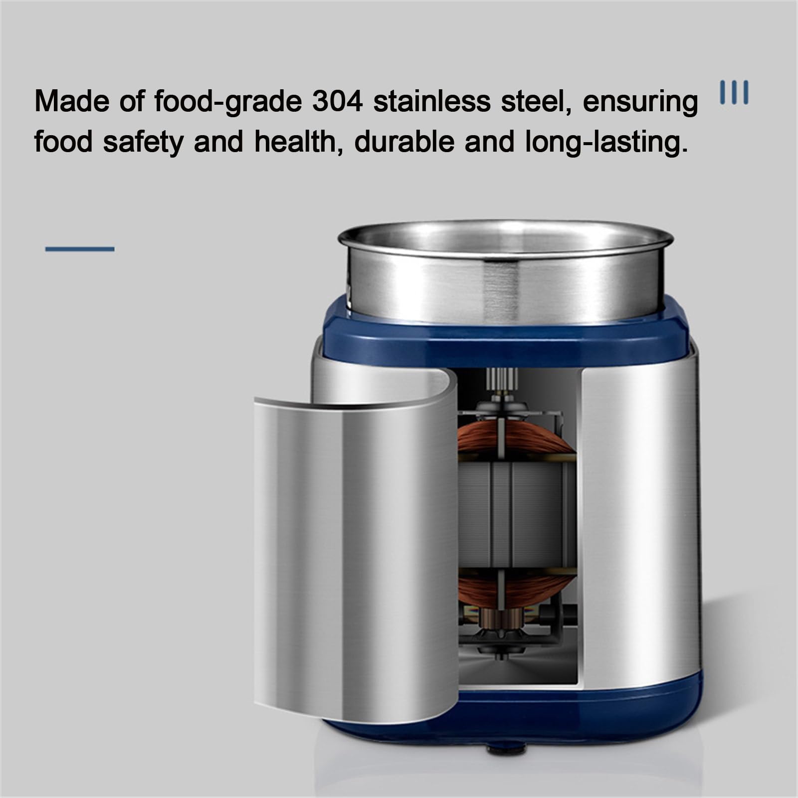 Casa Elettrico Spezza Pastiglie Acciaio Inossidabile 304 Trita Pastiglie Polvere Fine Portatile Spezza Pillole per Case di Cura(Silver)