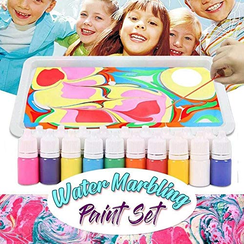 Water Marbling Painting Kit DIY Children Floating Painting Supplies Set of 6 Colors Creative Art