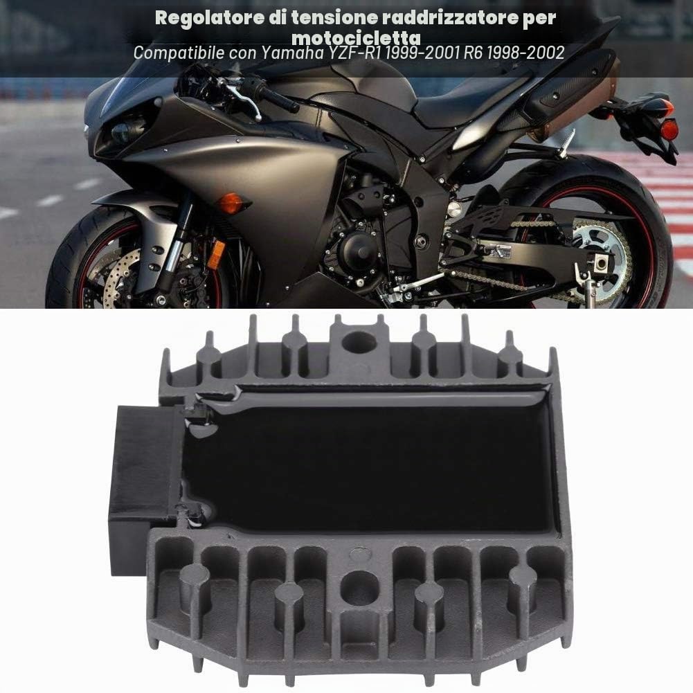 KIMISS Regolazione del raddrizzatore del motociclo in alluminio Regolazione del raddrizzatore YZF-R1 1999-2001 R6 1998-2002