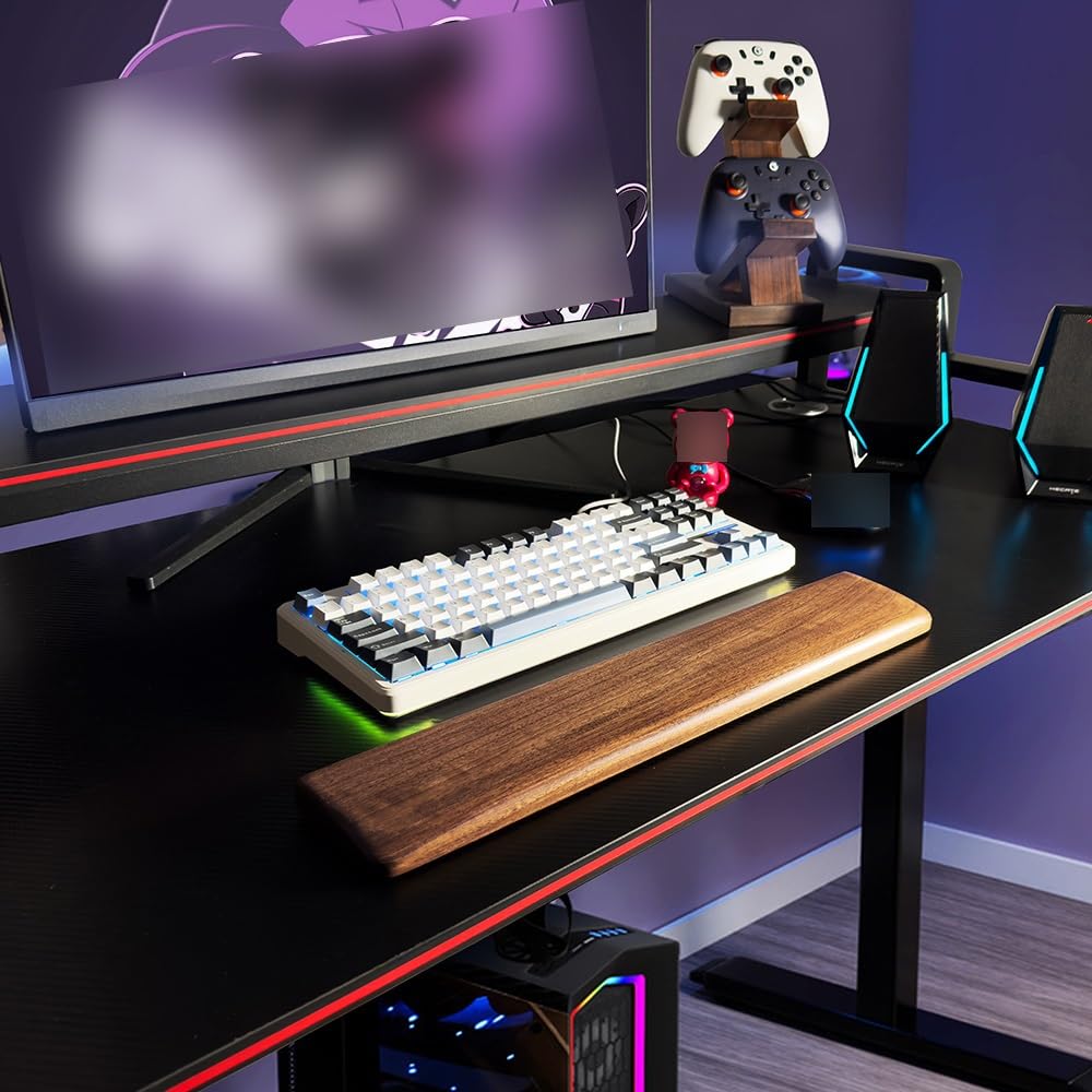 Handgelenkauflage, elegante Tastatur-Handgelenkauflage, Massivholz, Komfort für Büro, Laptop, Computer und Gaming, komfortables Tippen Handgelenkpolster (A,32,5 x 8 cm)