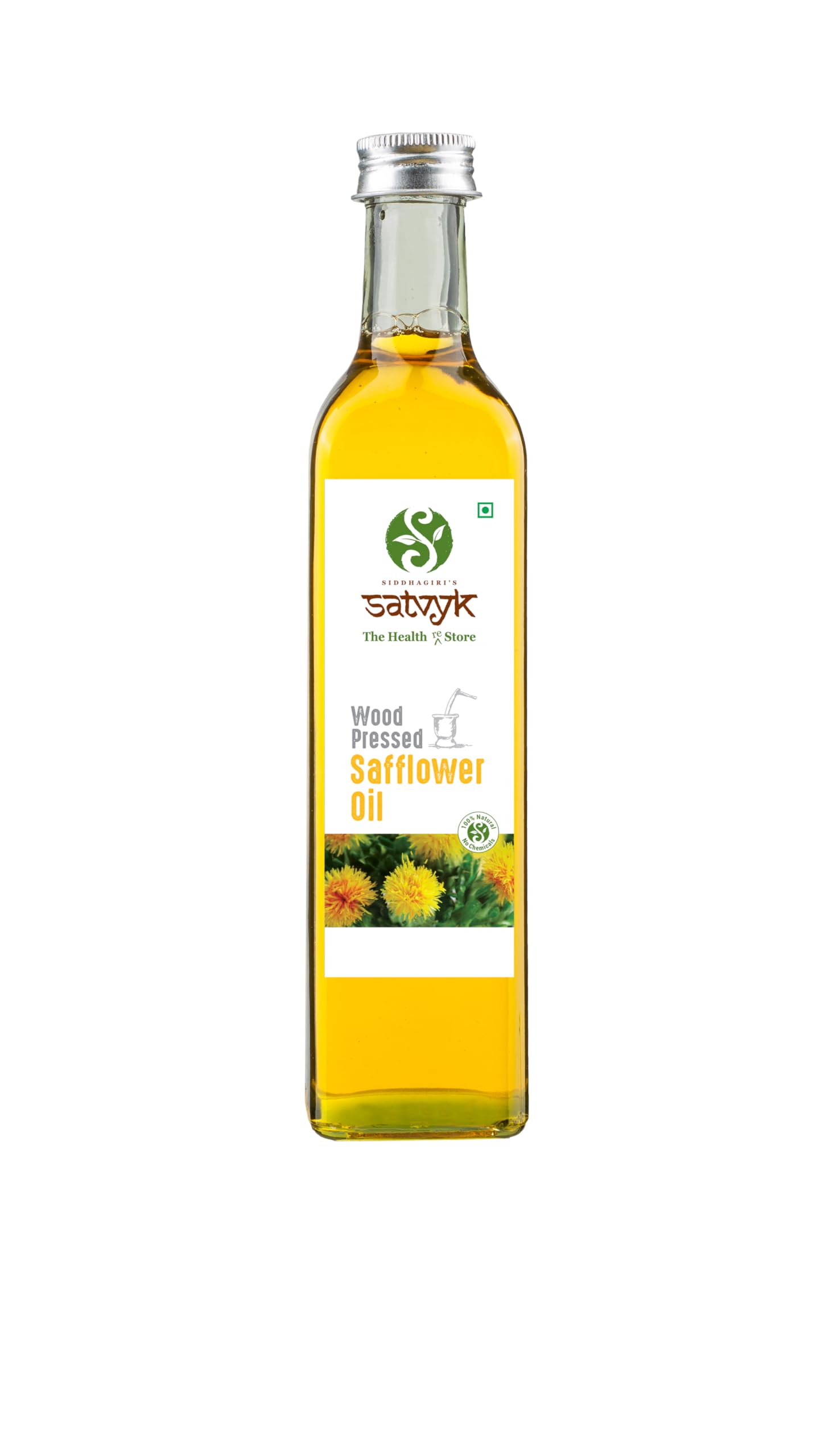 S Siddhagiris SATVYK THE HEALTH re STORE Wood Pressed Safflower Oil (500ml) - Organic | Unrefined | Kachi Ghani Kardai Tel | Kolhu Safflower Oil | Ideal Oil for Cooking | Glass Bottle (B0CZ79L7W4) Amazon Price History, Amazon Price Tracker