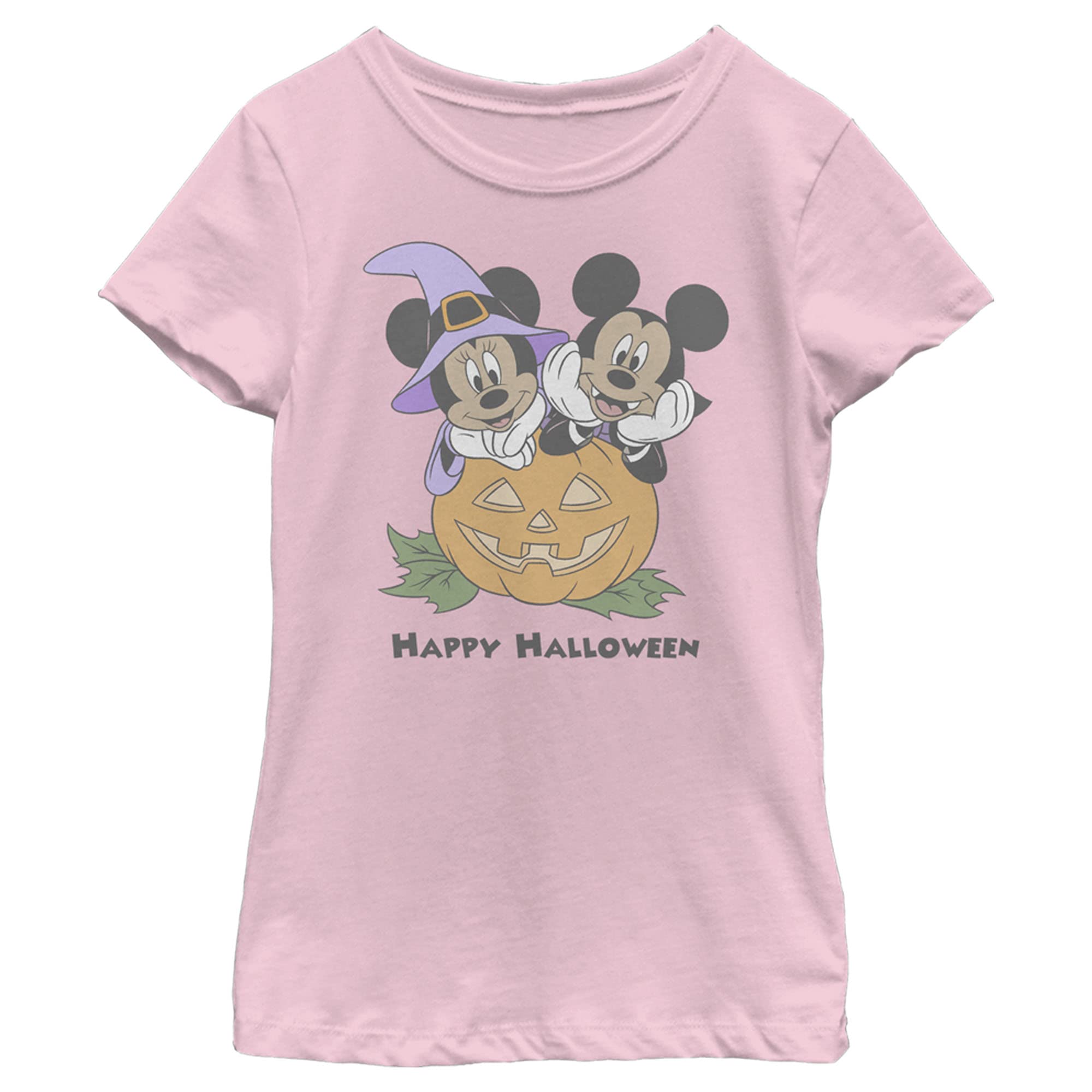 Disney Mickey Minnie Classic Happy Halloween Pumpkin Girls Standard T-Shirt