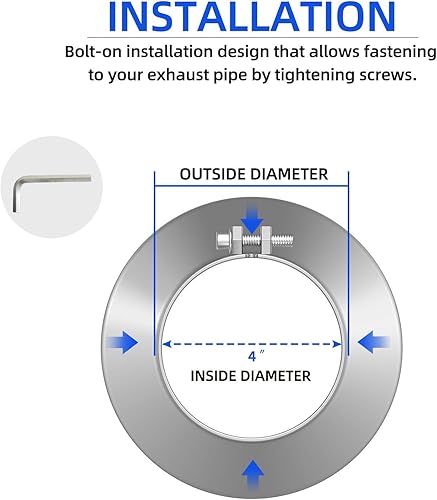 Miniatura 4 de AUTOSAVER88 Puntas de escape universales de acero inoxidable duradero