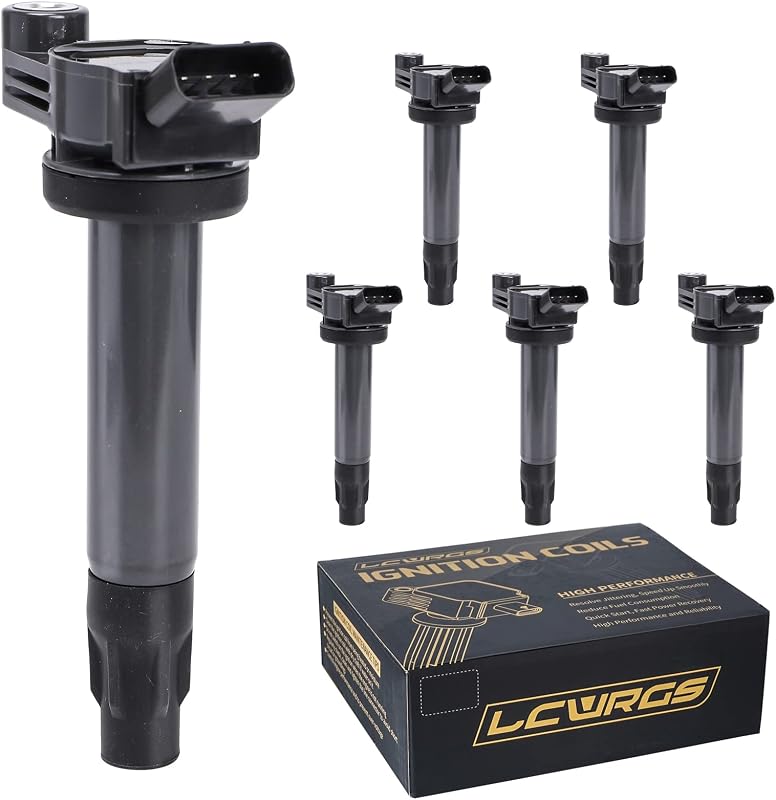 Bobinas de ignição LCWRGS UF506 para Toyota Sienna, Highlander, Solara e Lexus RX330/ES330 3.3L V6 – Kit com 6 unidades