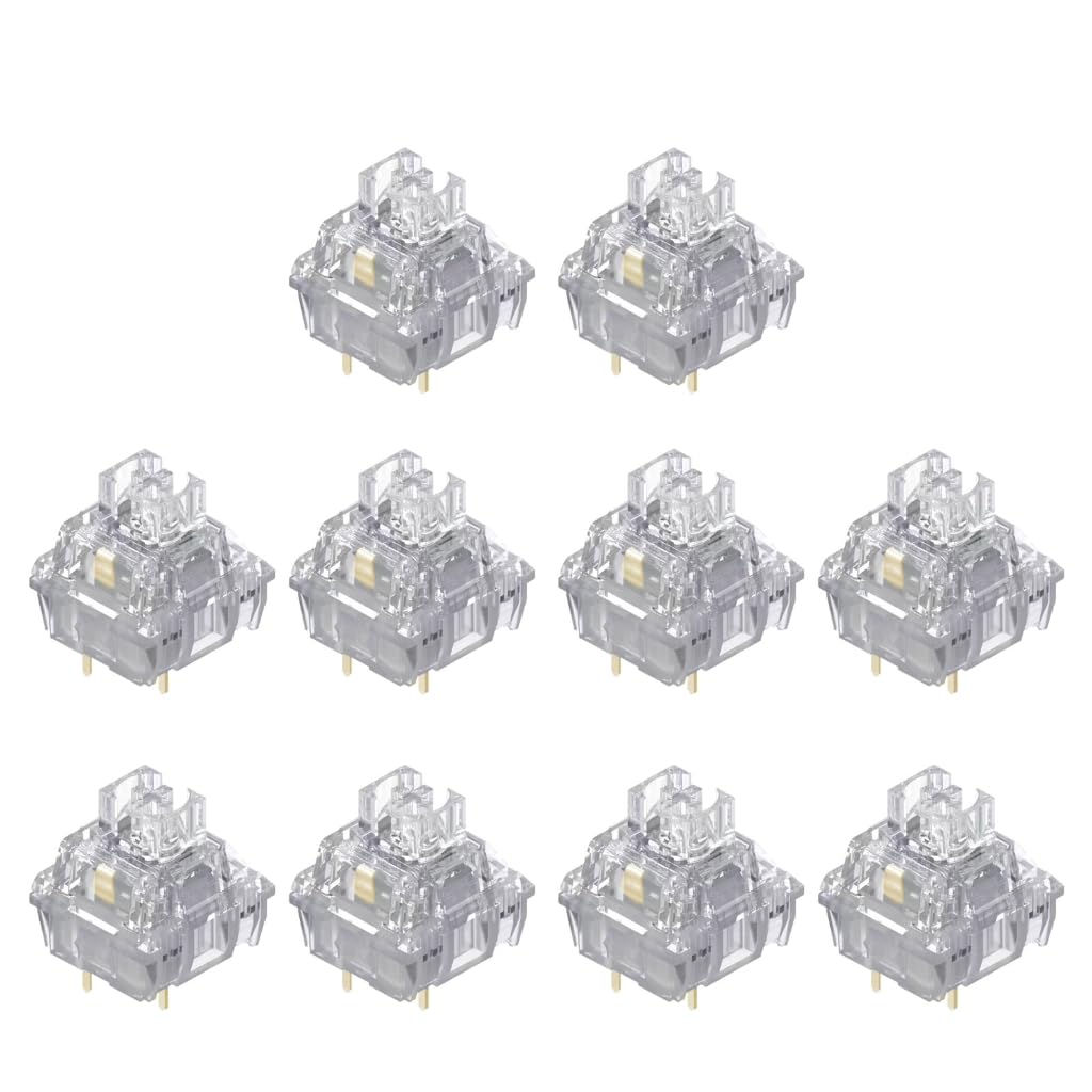 10Pcs TTCs Silence Bluish White V2V3 Switches for Mechanical Keyboards Switches 3Pin Lubricated Linears Switches